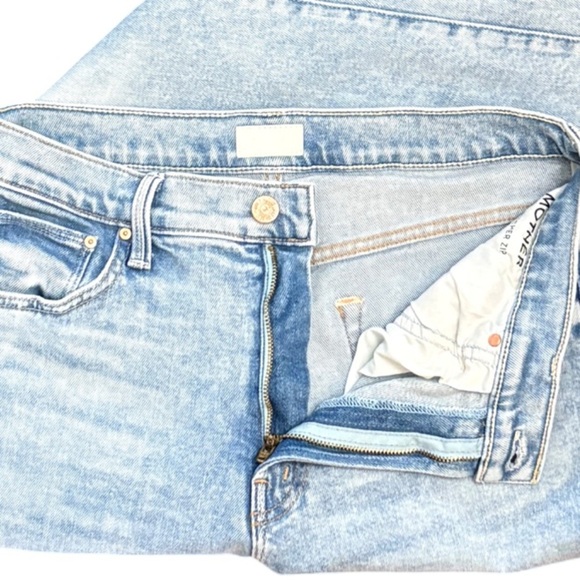 MOTHER The Ditcher Zip Ankle Straight Leg Denim Jean Light as a Feather Size 29 - Picture 7 of 14